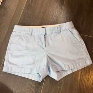 J. Crew Light Blue High-Waist Chino Shorts